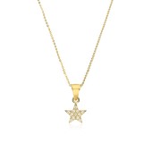 Lantisor aur 14K stea cu pietre 45 cm DiAmanti PUP0043PG14K-BO15NG14K _45cm-AS